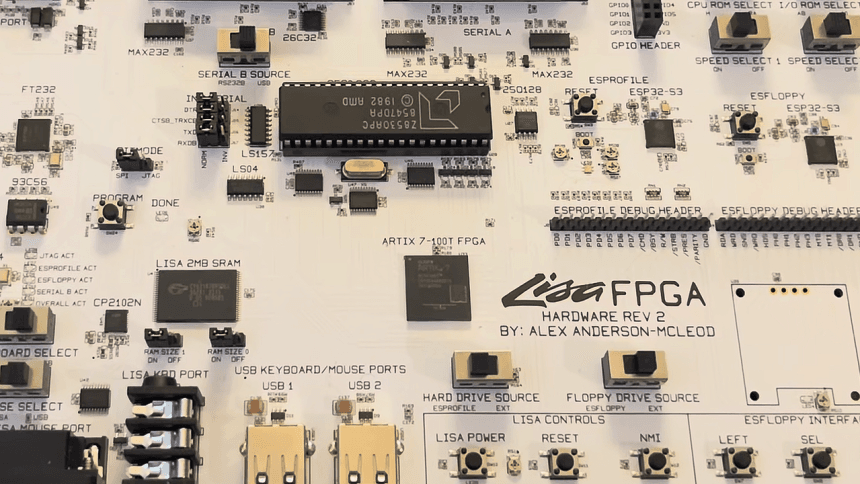Recreación del Apple Lisa con placa FPGA
