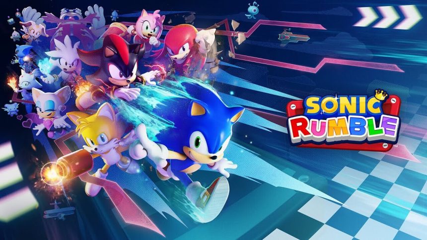 Logo de Sega sobre fondo azul