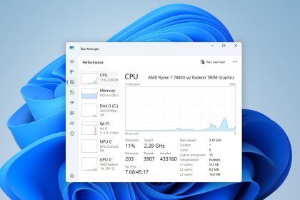 Interfaz de Windows 11 con aplicaciones abiertas
