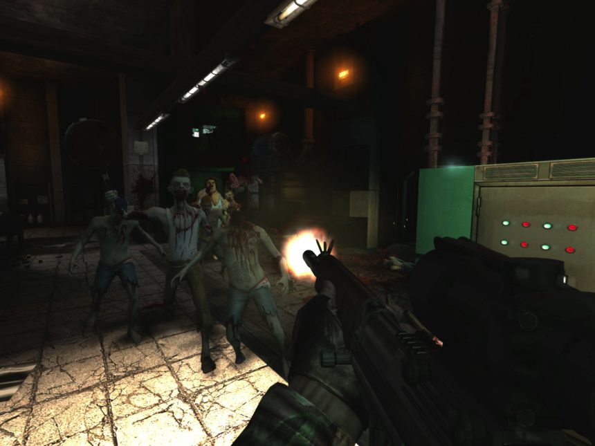 Captura de pantalla del shooter Killing Floor con combates contra zombis