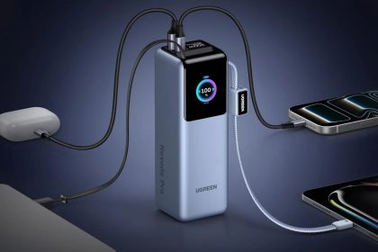 Banco de energía Ugreen 25.000 mAh con cables integrados