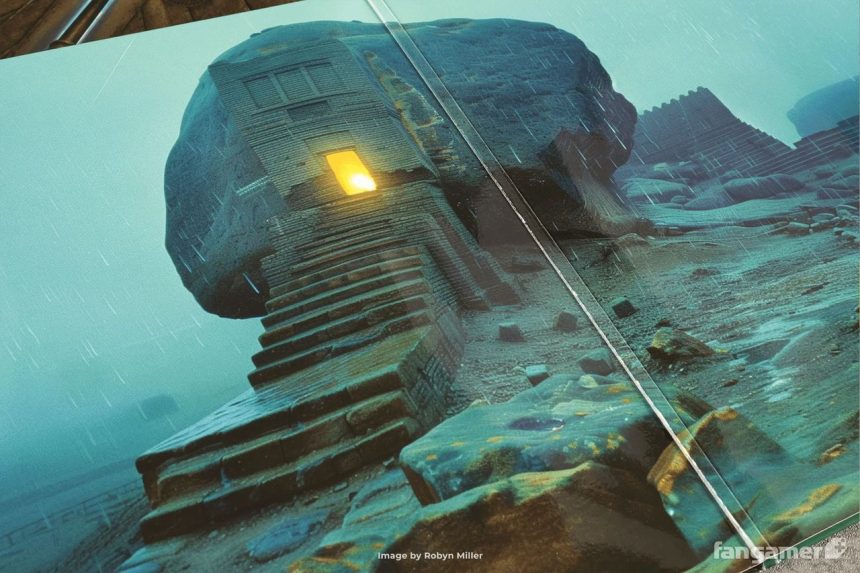 Portada vinilo banda sonora Riven con arte generado por IA