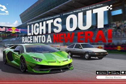 Interfaz de jugabilidad de Racing Master en móvil