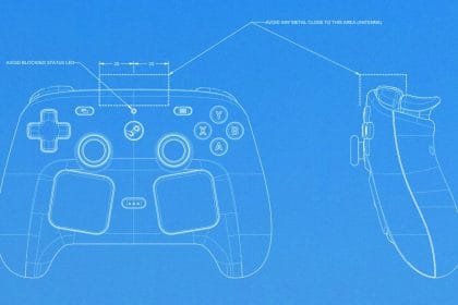 Steam Controller de Valve con trackpads y disco magnético