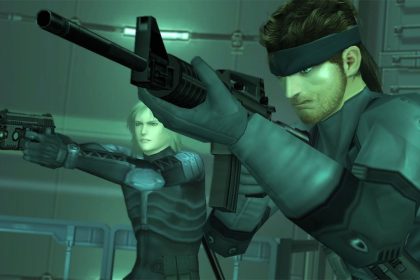 Captura de Metal Gear Solid 2 mostrando la cámara en tercera persona