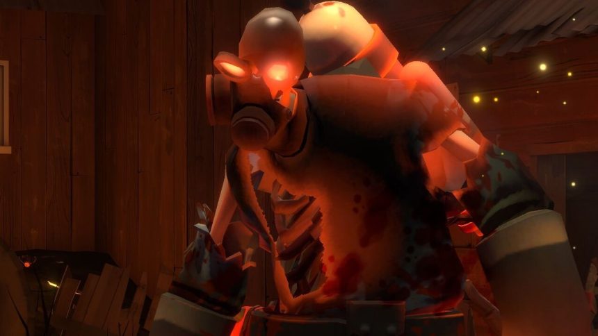 Captura de Mann Versus Zombies, mod de Team Fortress 2 con mercenarios zombificados