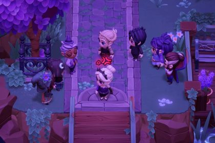 Captura de pantalla de Moonlight Peaks mostrando la granja del protagonista