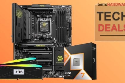 Procesador AMD Ryzen 7 9850X3D junto a placa MSI X870 y memoria DDR5