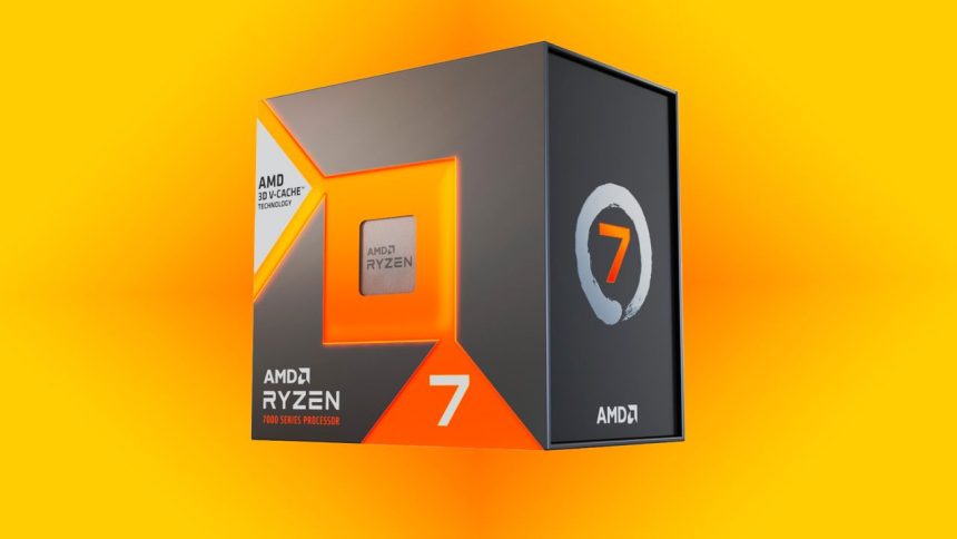 Fotografía conceptual del chip Ryzen 7 7700X3D