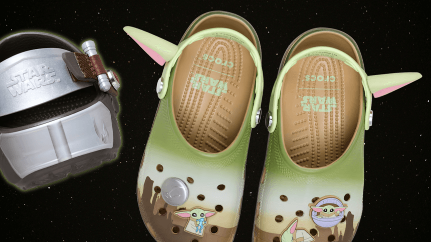 Colección Crocs Star Wars con modelos Mandaloriano y Grogu