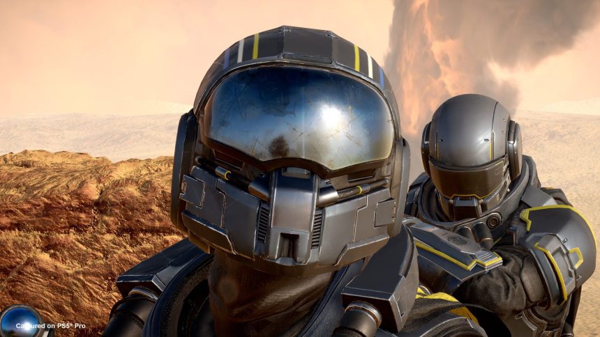 Captura de pantalla de Helldivers 2 con acción cooperativa