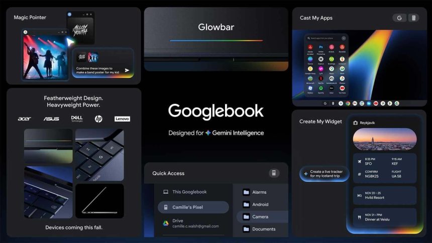Imagen conceptual del dispositivo Googlebook