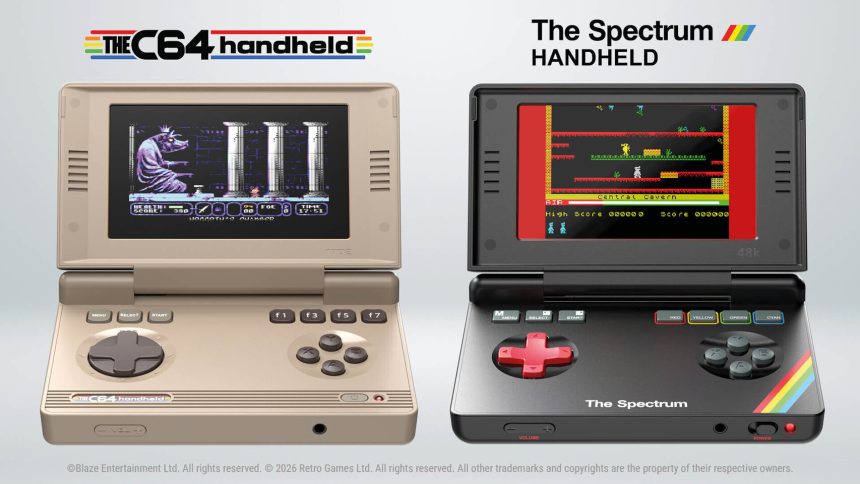 Consola portátil THEC64 con diseño retro
