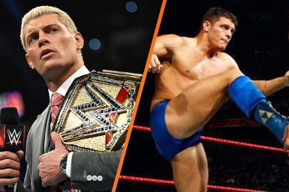 Cody Rhodes con botas con símbolo Triforce
