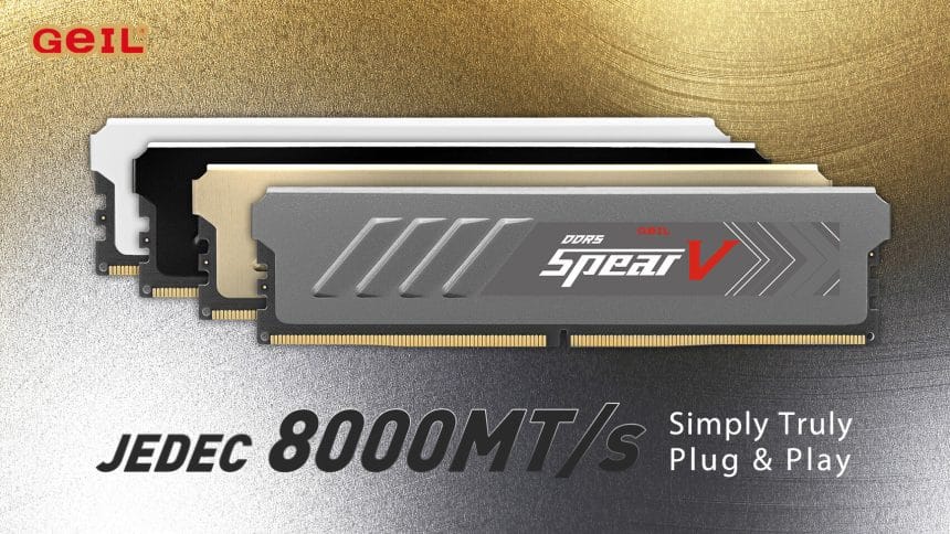 Memoria GeIL JEDEC 8000 MT/s presentada en Computex 2026