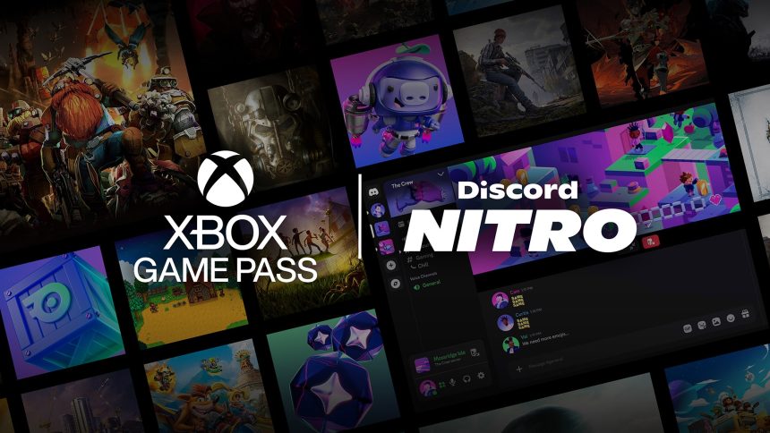 Logo de Discord Nitro junto al logo de Xbox Game Pass
