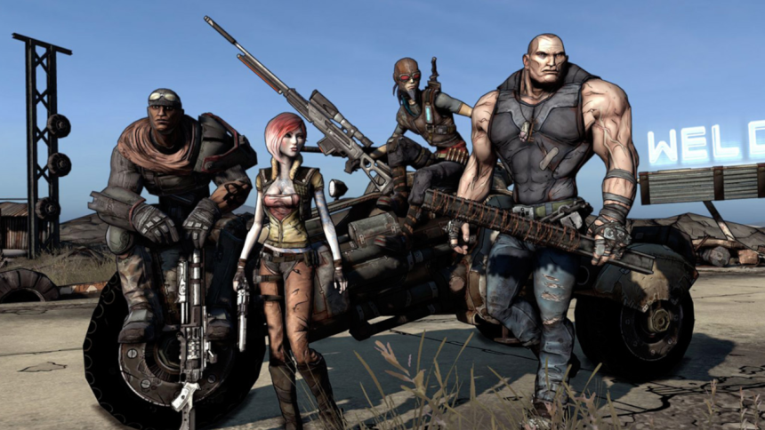 Portada con estilo cómic de Borderlands