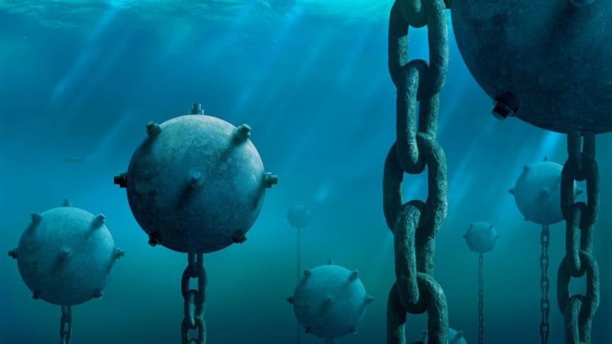 Dron submarino operando en el Estrecho de Ormuz