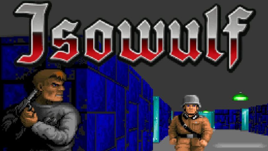 captura del mod Isowulf que convierte Wolfenstein 3D en juego isométrico