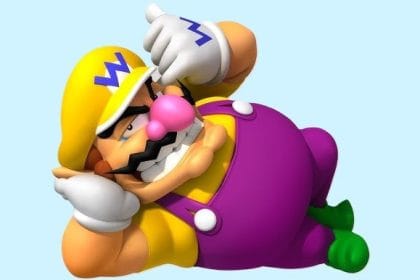 Wario personaje de Super Mario con actitud característica