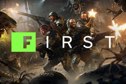 Captura promocional de Aliens: Fireteam Elite 2 con cuatro jugadores en combate