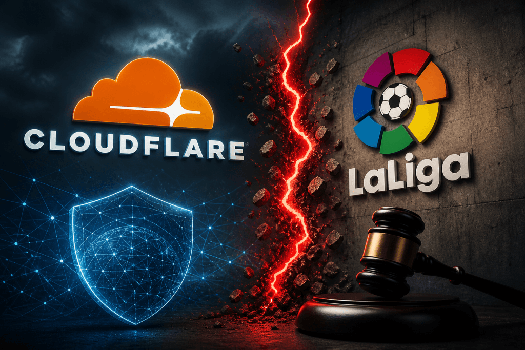 Cloudflare acusa a LaLiga de abusar del sistema judicial por los bloqueos de Internet