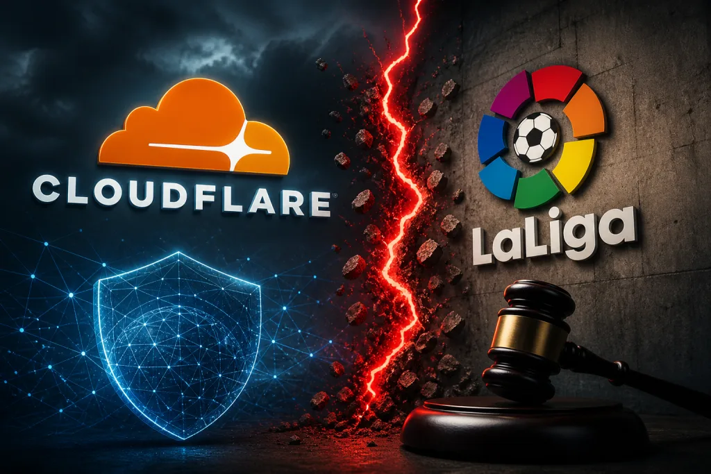 Cloudflare acusa a LaLiga de abusar del sistema judicial por los bloqueos de Internet