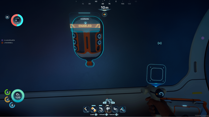 Gadget submarino con batería
