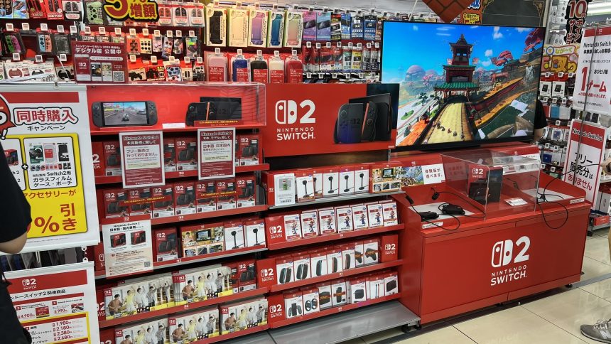 Consola Nintendo Switch 2 con mando sobre fondo neutro
