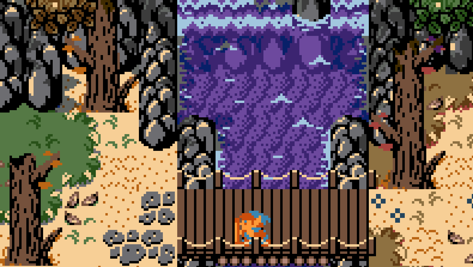 Captura del editor de niveles de ZQuest Classic mostrando un mapa de estilo Zelda 2D