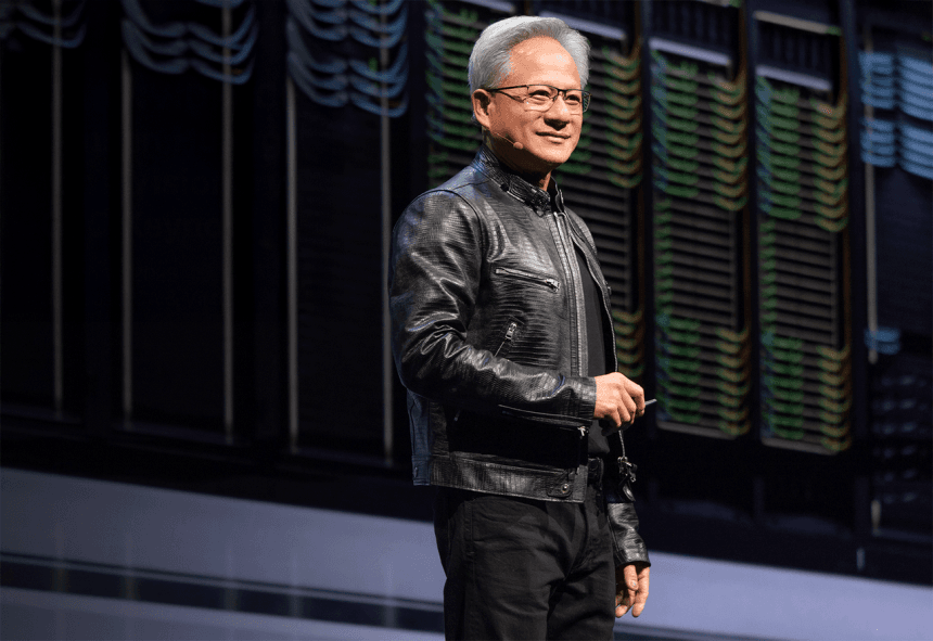 Jensen Huang, CEO de Nvidia, hablando sobre el mercado de IA en China