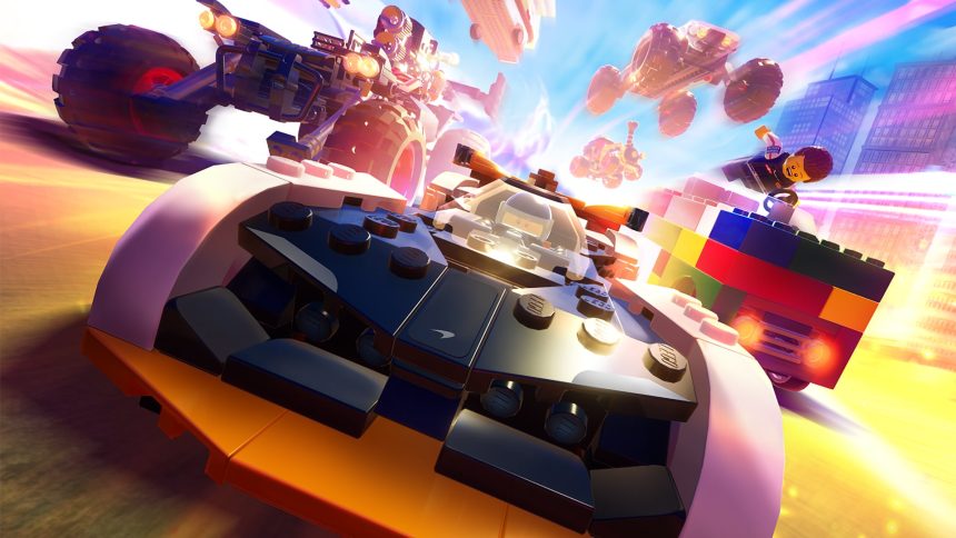 Captura de Lego 2K Drive corriendo en pista