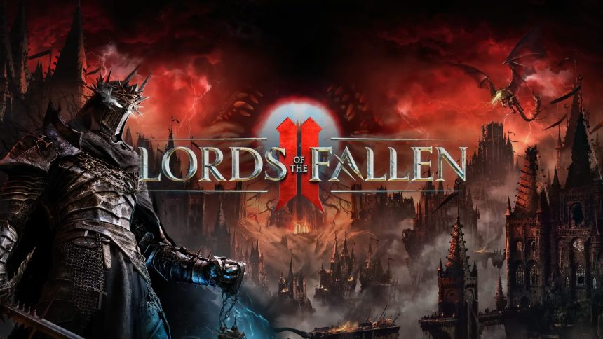Logo de Lords of the Fallen 2 sobre fondo oscuro