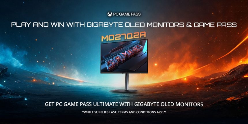 Monitor OLED de GIGABYTE junto a Xbox Game Pass Ultimate