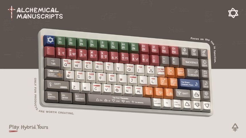 Teclas PBT Alchemical Manuscripts para NuPhy Berry Profile