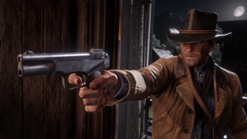Logotipo de Virtuos junto a las carátulas de GTA 5 y Red Dead Redemption 2