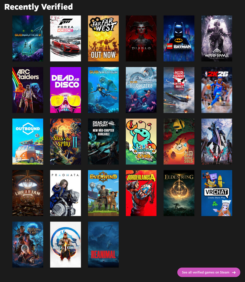 Steam Deck mostrando Subnautica 2