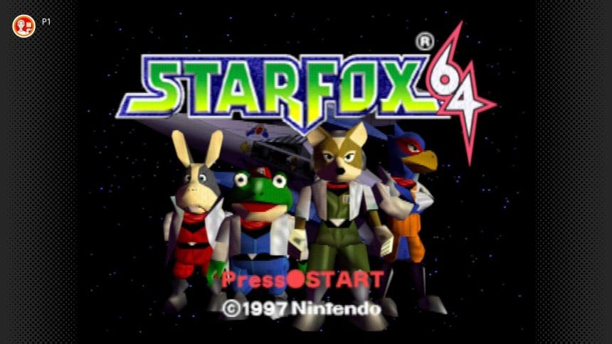 Pantallazo de la nave Arwing en StarFox 64