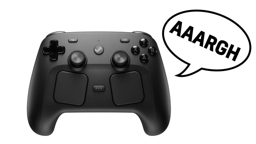 Steam Controller mostrando su diseño