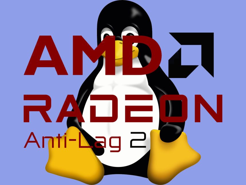 Logos de Nvidia y AMD sobre fondo con el logo de Linux