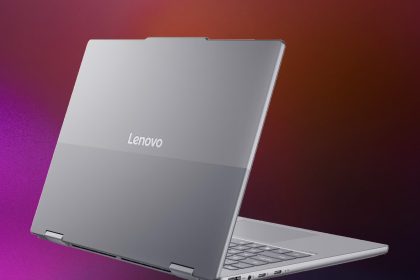Lenovo ThinkBook 14 2 en 1 Gen 6 abierto mostrando pantalla y teclado