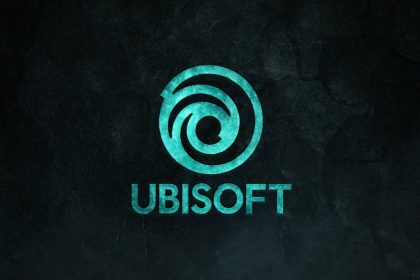 Logo de Ubisoft sobre fondo oscuro