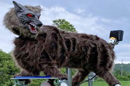 Monster Wolf lobo robot animatrónico con LEDs