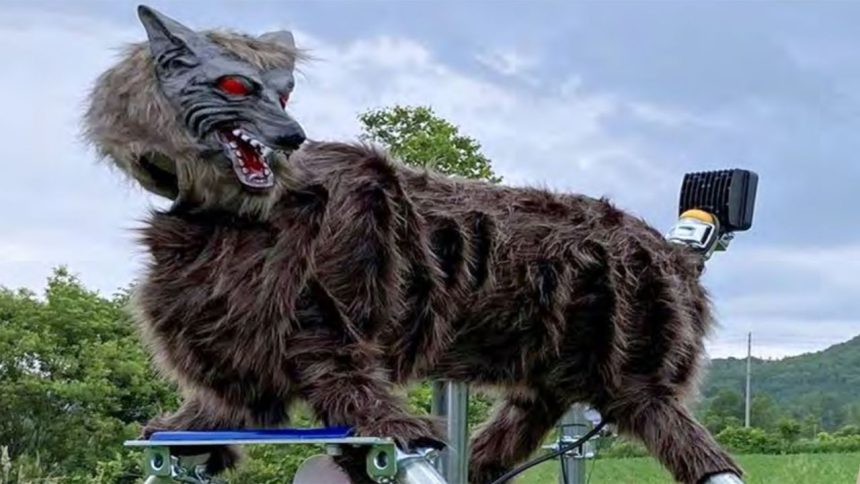 Monster Wolf lobo robot animatrónico con LEDs