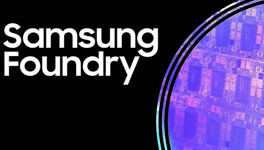 Planta de producción de semiconductores de Samsung con líneas de fabricación automatizadas