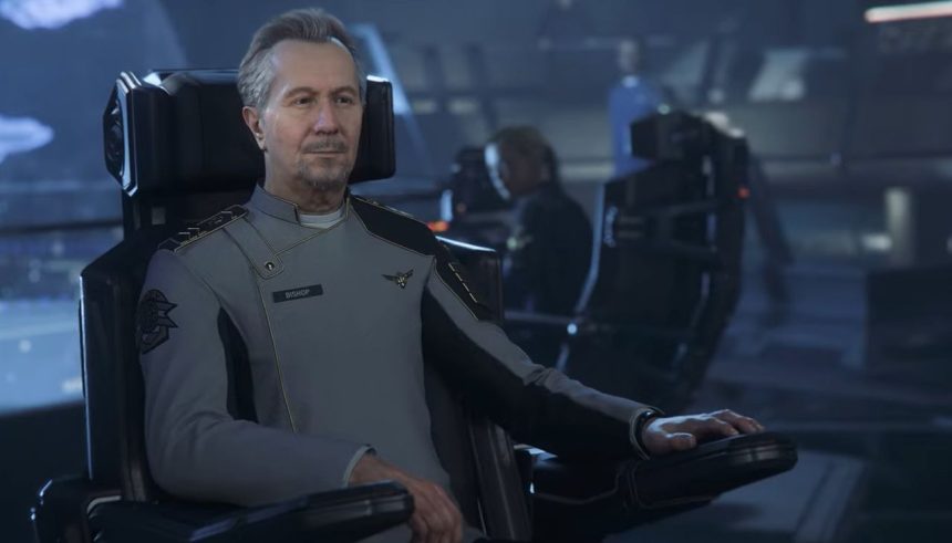 Captura de Star Citizen mostrando naves en un hangar