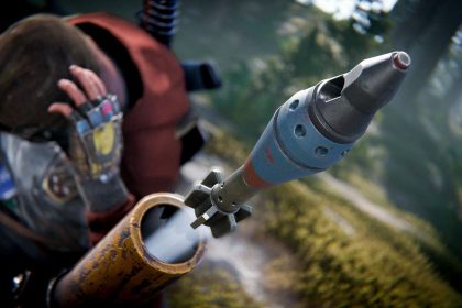 Captura de pantalla del juego Rust mostrando un mortero en acción