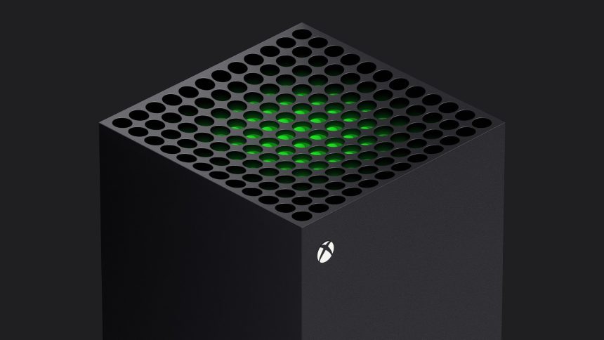 Caja de videojuego de Xbox Series X con etiqueta indicando disco incluido