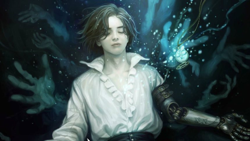 Logo de Lies of P con elementos visuales relacionados con inteligencia artificial